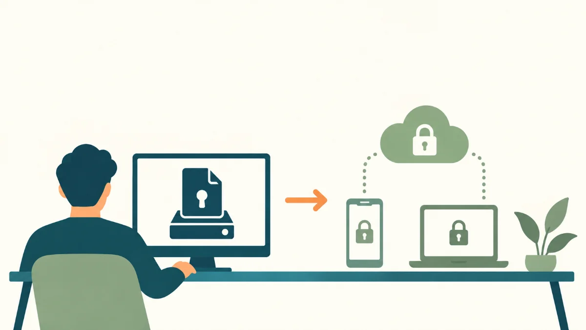 Bitwarden vs KeePass : fichier chiffré local sur un disque face à un coffre synchronisé dans le cloud